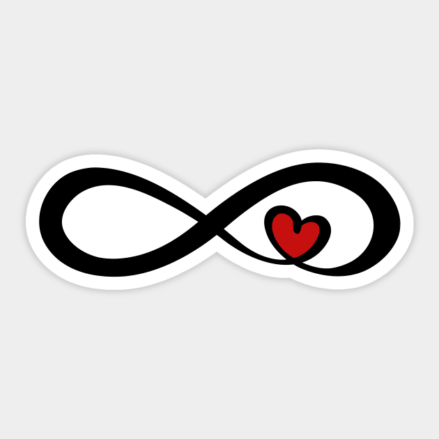 Infinite Love Sticker by bonedesigns